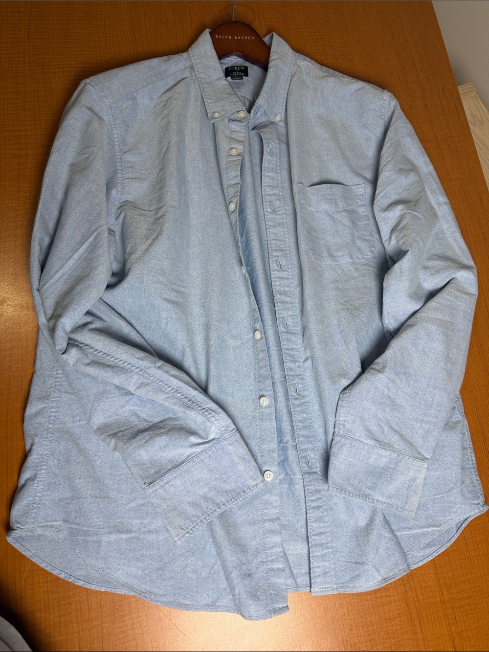 J. Crew Light Blue Button-Down Shirt Jacket